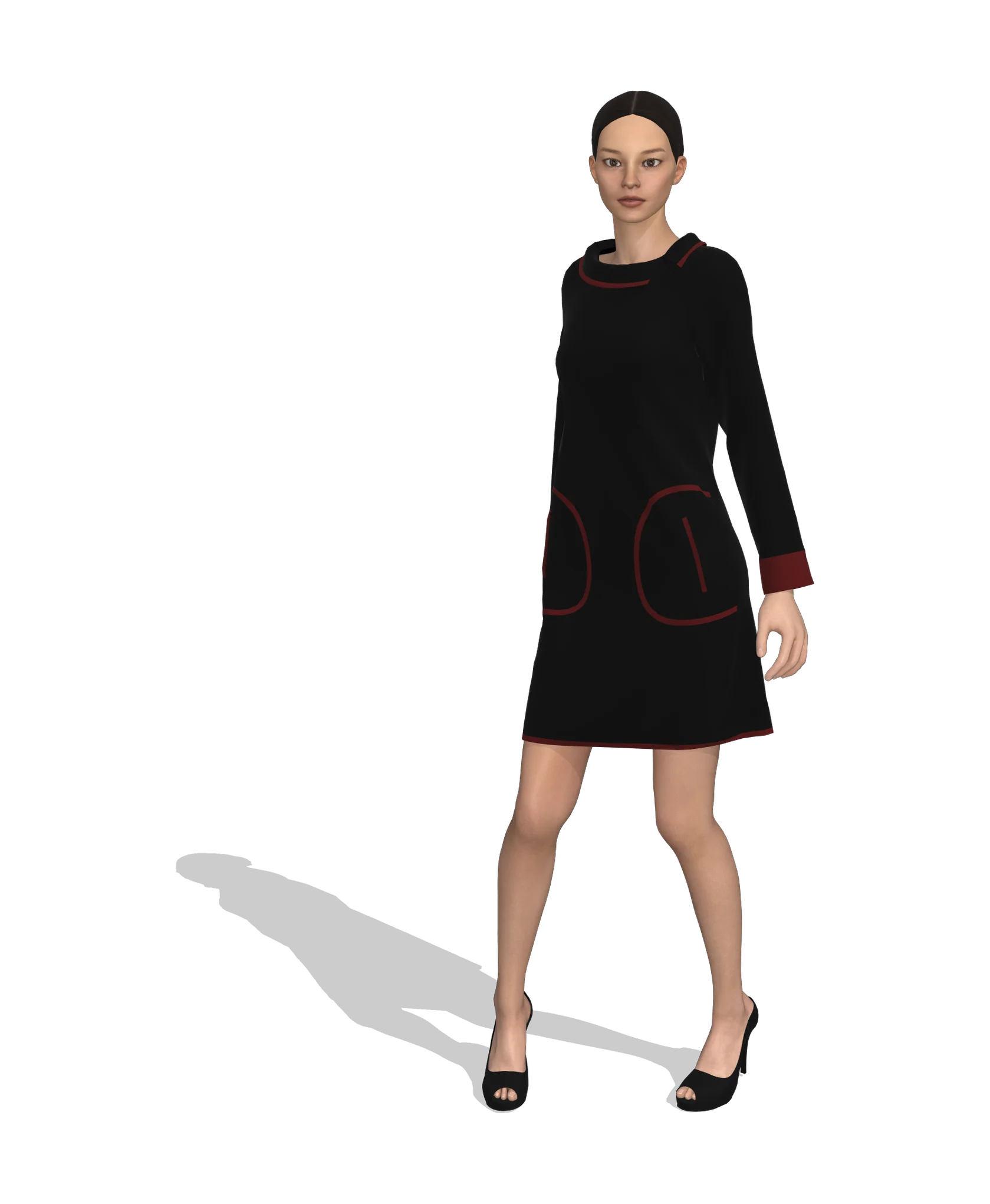 KDscion p46 full sleeve sheath dress